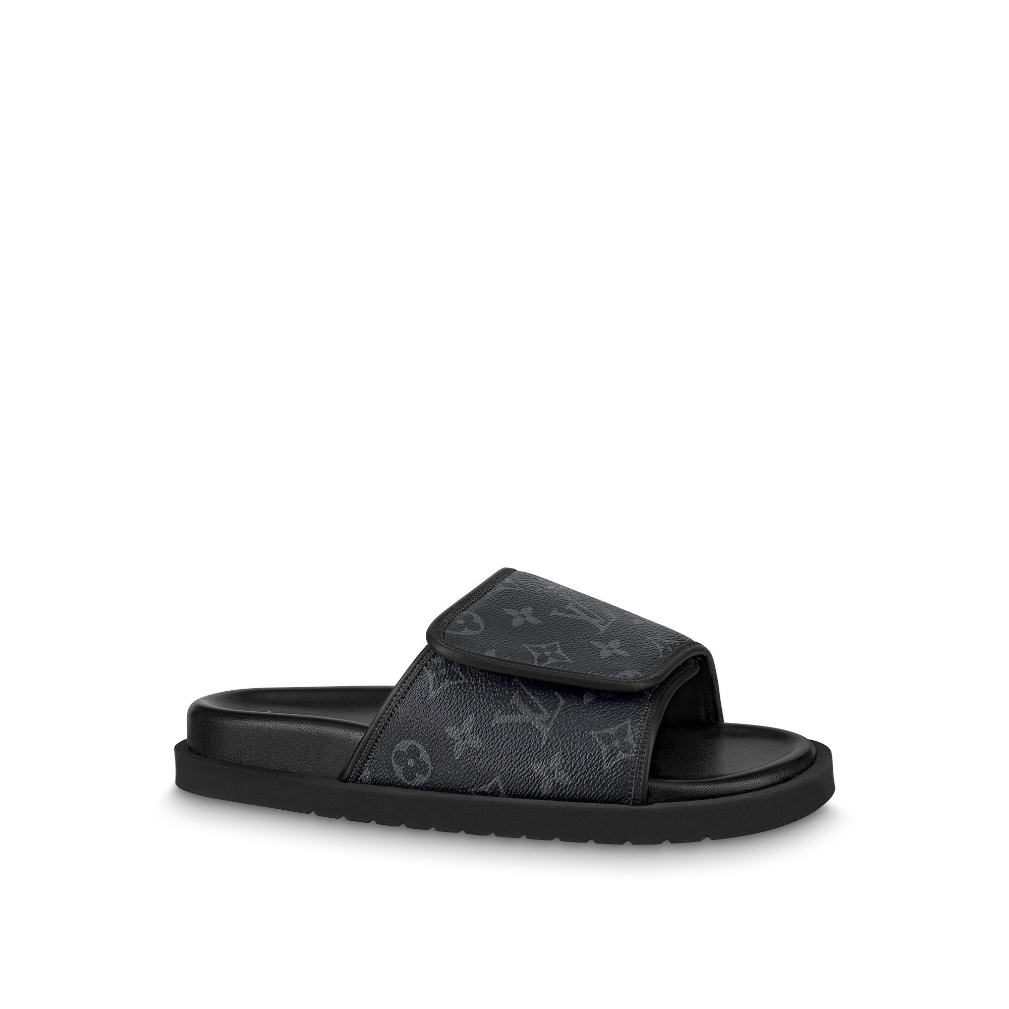 mens black louis vuitton slides