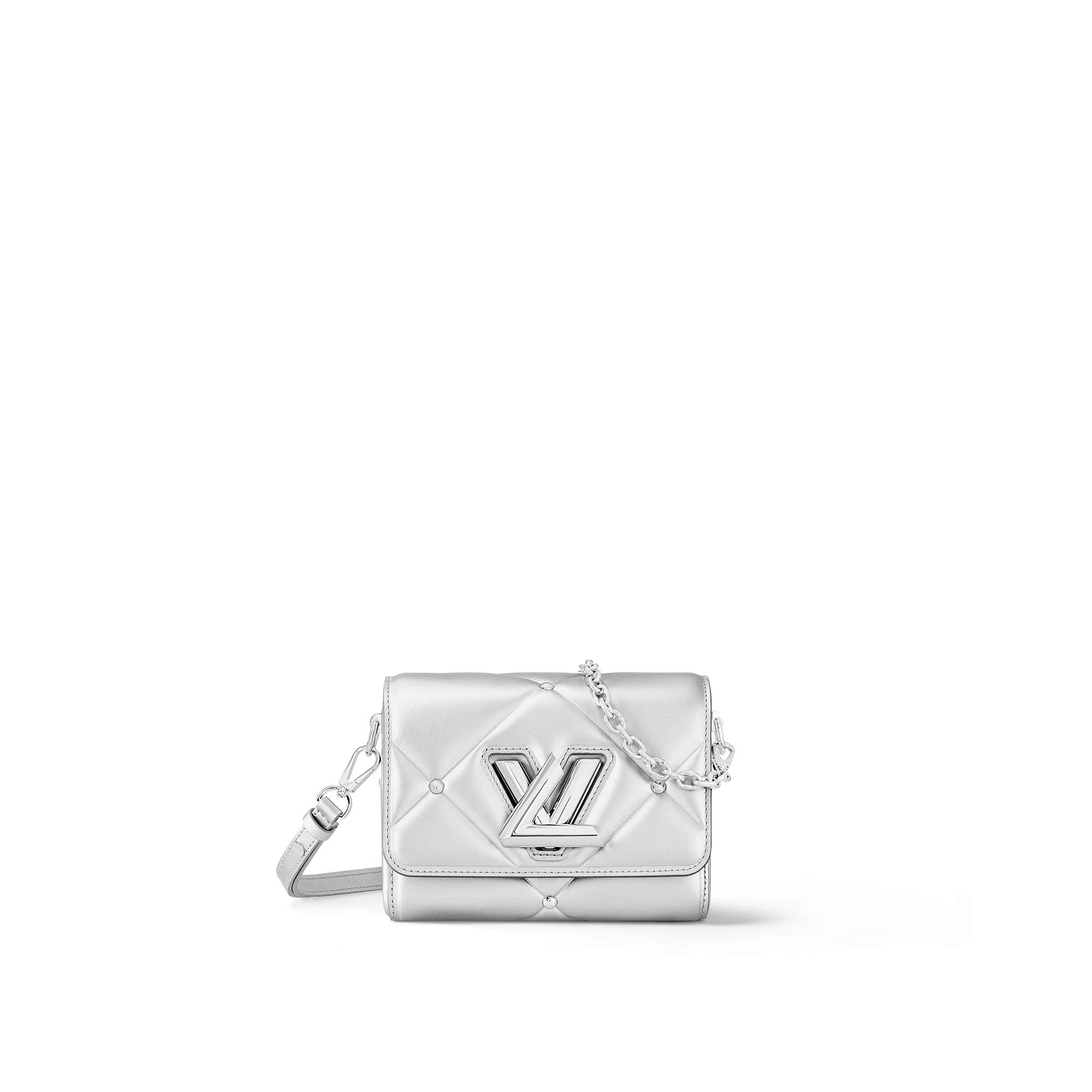 louis vuitton bag silver