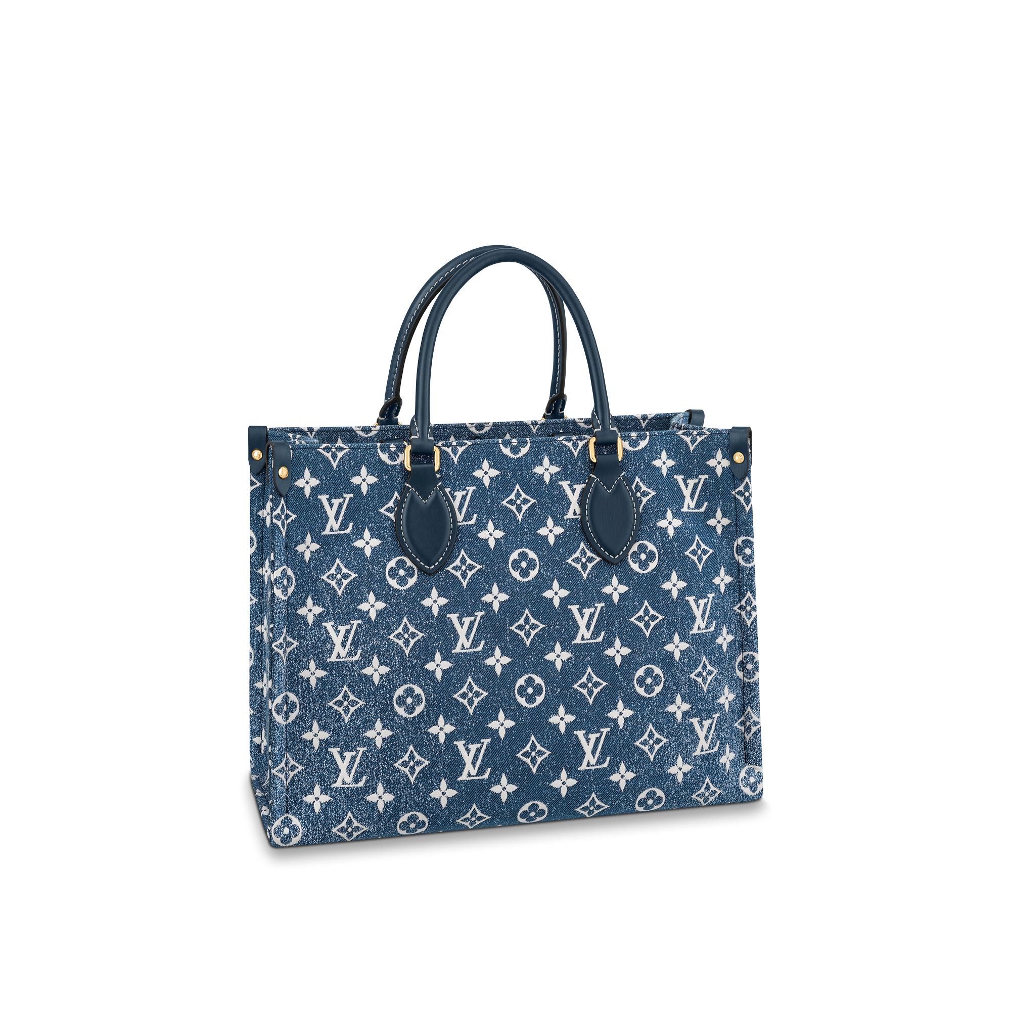 louis vuitton bag blue and white