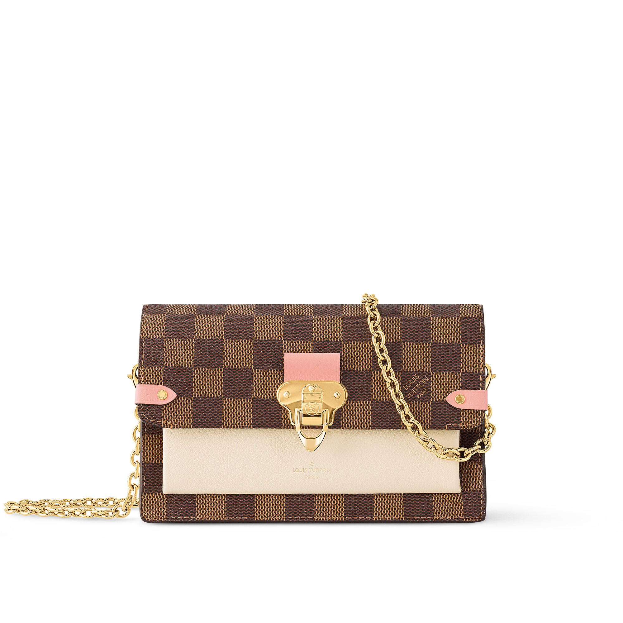 louis vuitton wristlet with gold chain