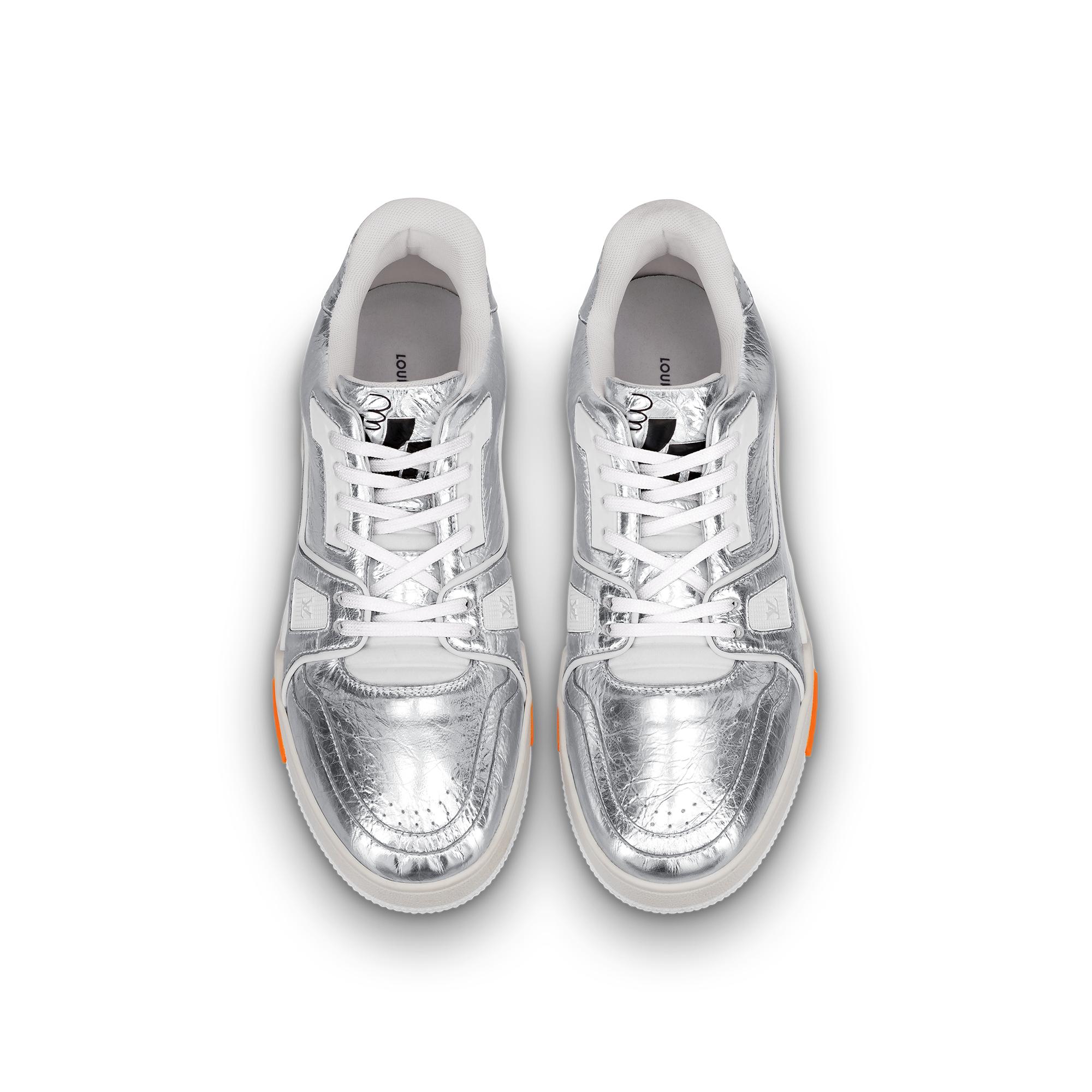 louis vuitton sneakers silver