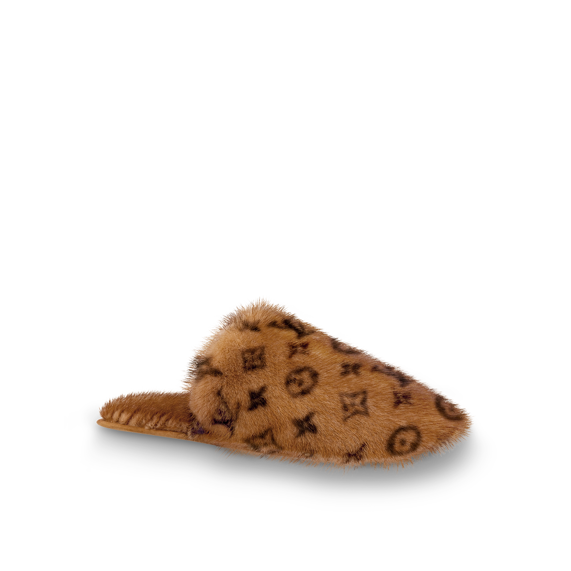 flat mule slides with fur