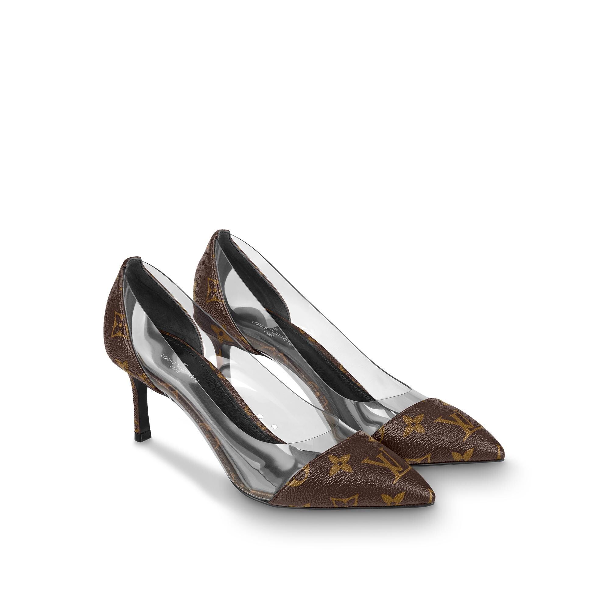 louis vuitton clear heels