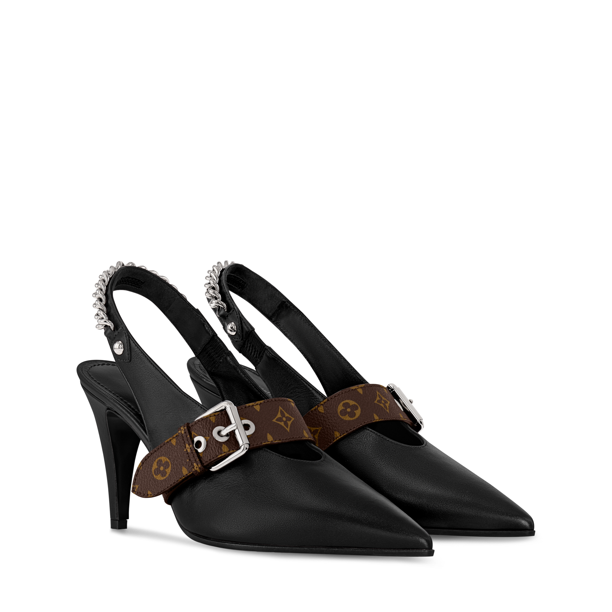 LOUIS VUITTON ブラック ドレーピーミュール LOUIS VUITTON ブラック 