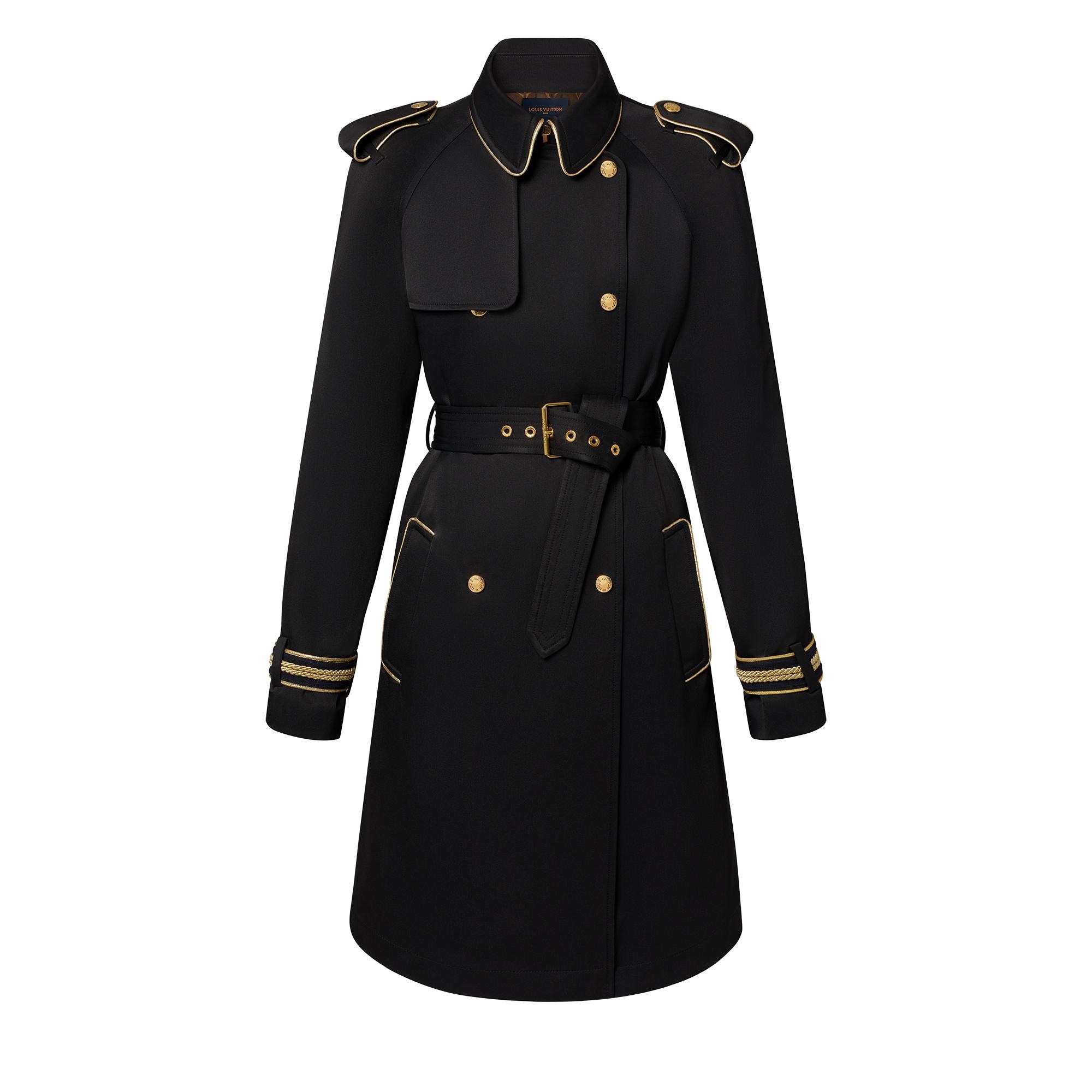 louis vuitton black coat