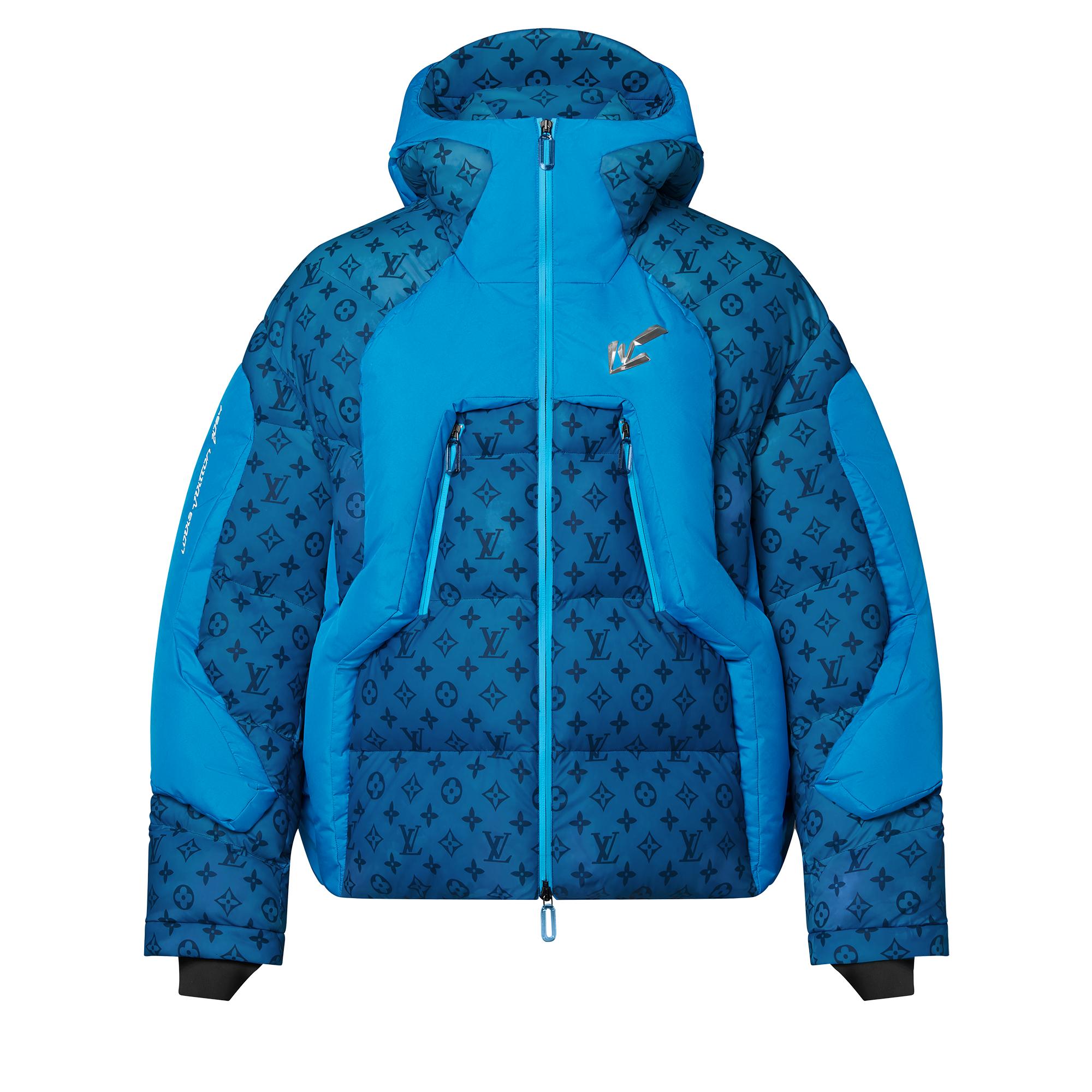 louis vuitton blue puffer jacket