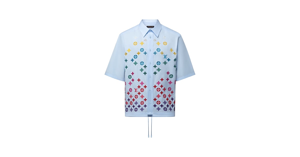 Monogram Flowers Embroidered Short-Sleeved Shirt - Ready-to-Wear 