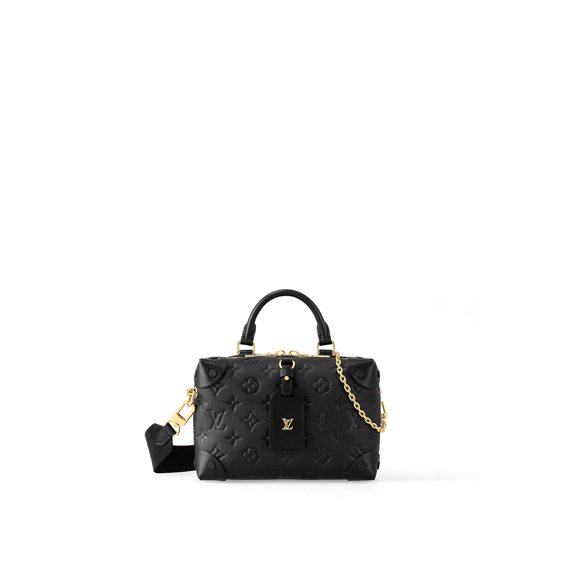 louis vuitton black embossed tote