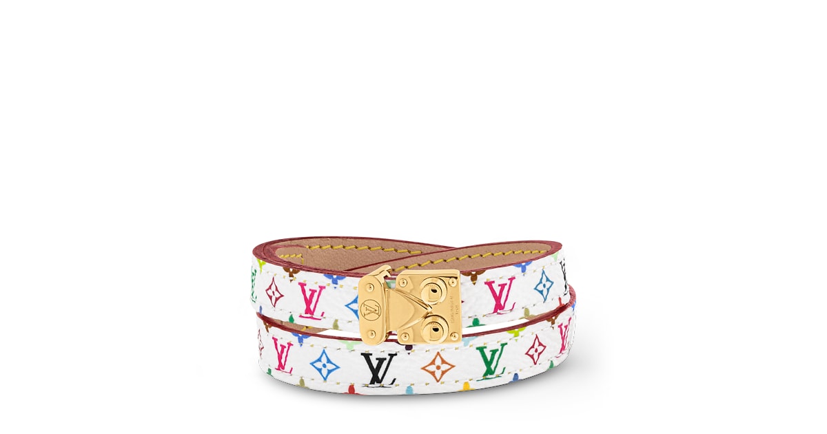 LOUIS VUITTON Murakami White Multicolor Bow ID Bracelet Rare Like New LV x TM LV Confidential Bracelet Other Leathers - Women  main image 2