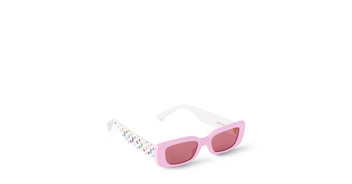 COPY - Louis Vuitton rose colored mini sunglasses Louis Vuitton New Sunglasses Pink Pink Circle Rectangle  main image 3