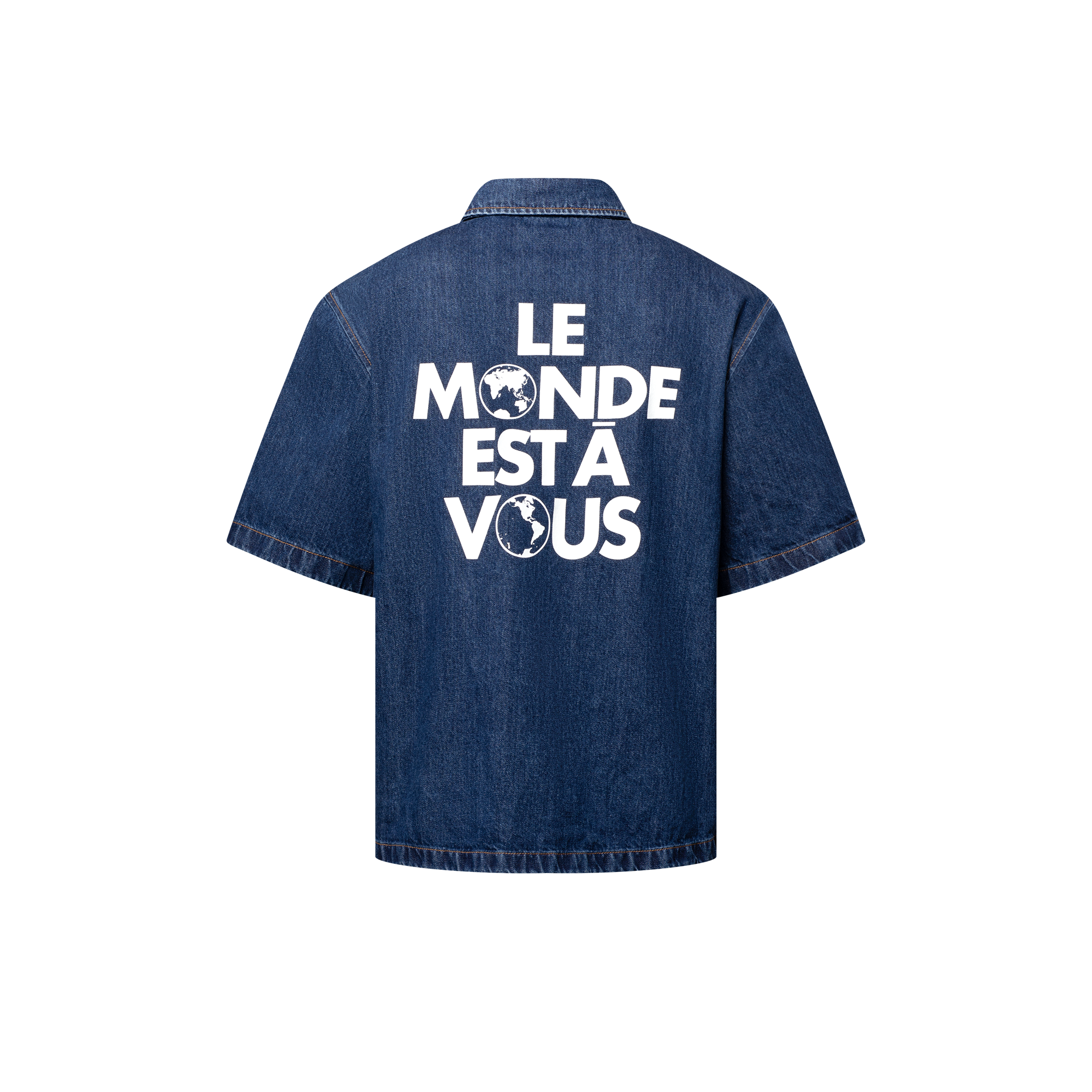  Signature Denim Short-Sleeved Shirt  in Men