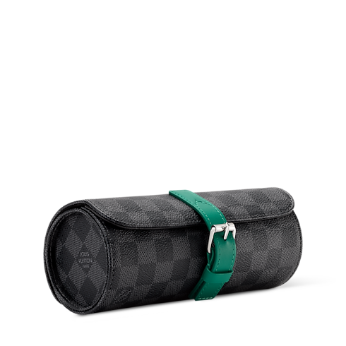 3 Watch Case Damier Graphite Canvas in Men's Travel Travel Accessories collections by Louis Vuitton (Product zoom)