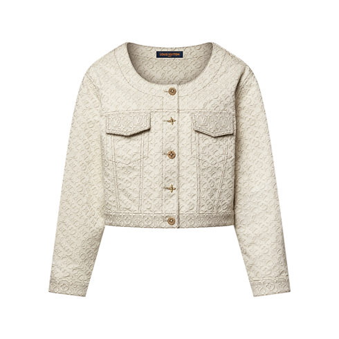 3D Monogram Denim Jacket in Women's Ready to Wear Coats and Jackets collections by Louis Vuitton (Product zoom)