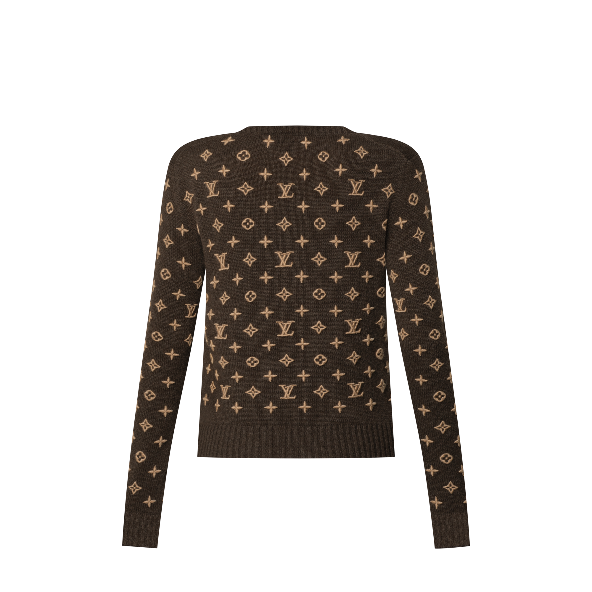 3D Monogram Knit Pullover  in Women