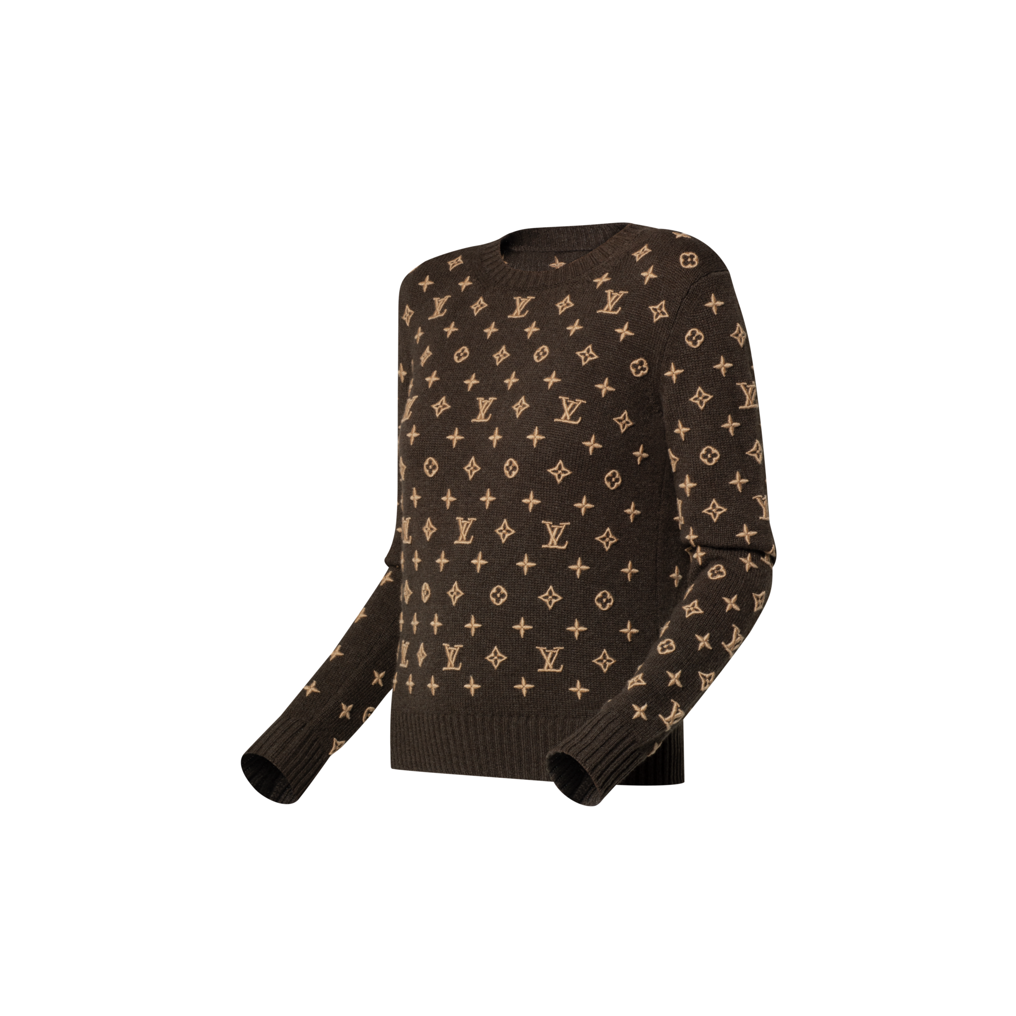 3D Monogram Knit Pullover  in Women