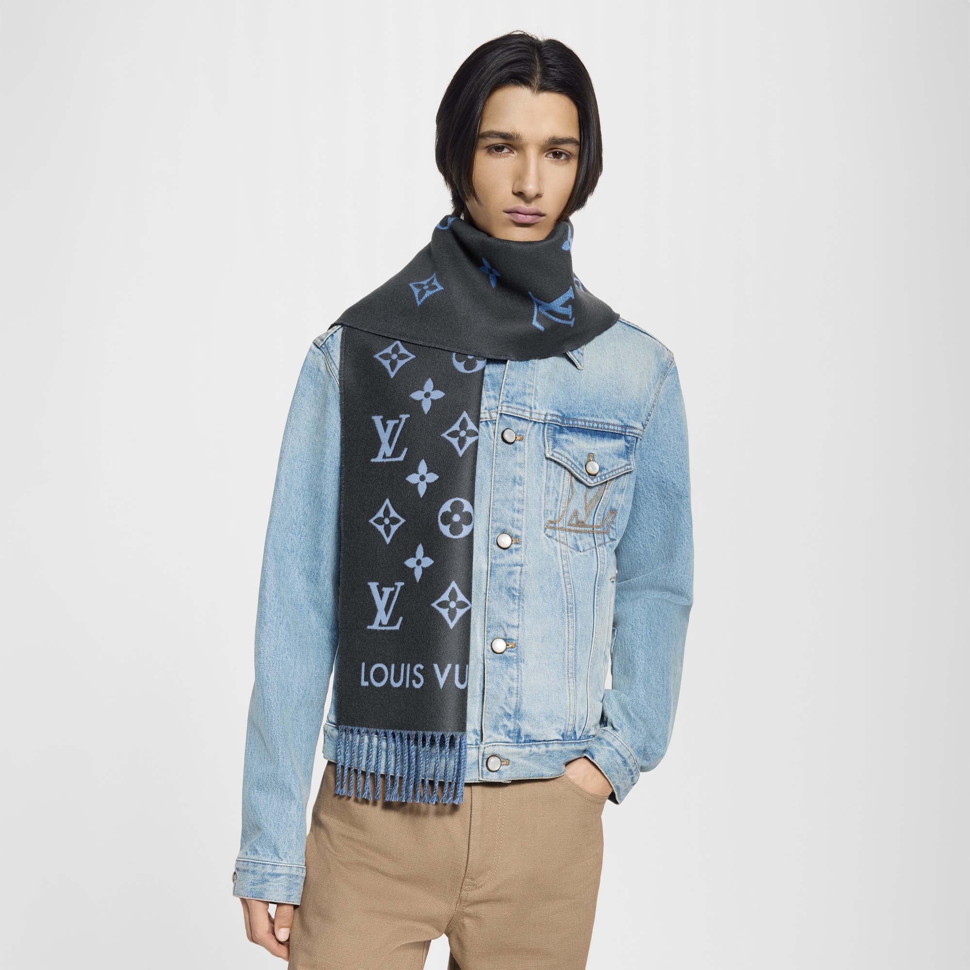 All About Monogram Gradient Scarf S00 in Men