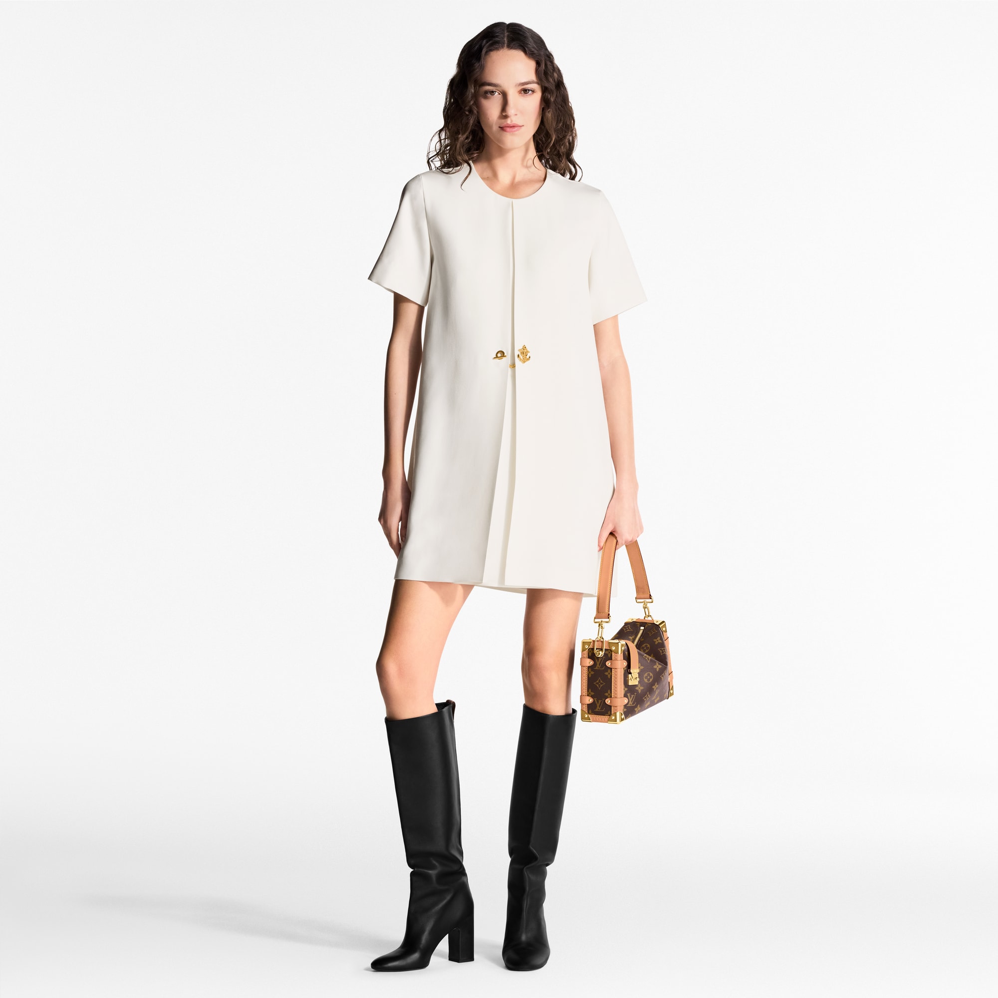 Anchor Button A-Line Dress   in Women
