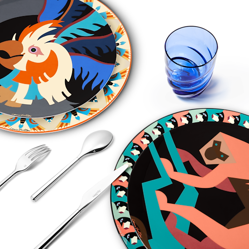 Animali Fantastici Faces Presentation Plate in Trunks, Travel and Home's Home and Art of Dining Art of Dining collections by Louis Vuitton (Product zoom)