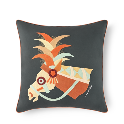 Animali Fantastici Horse Cushion in Trunks, Travel and Home's Home and Art of Dining Home Textile collections by Louis Vuitton (Product zoom)