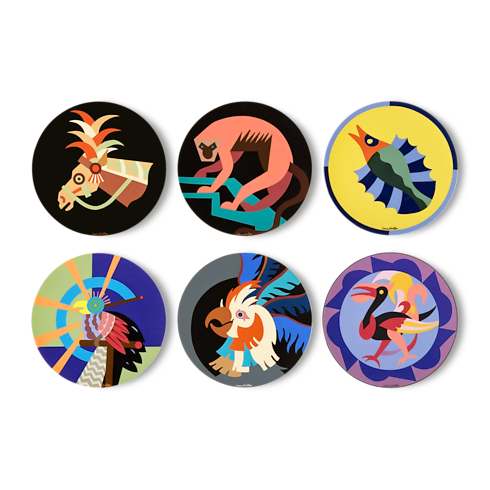 Animali Fantastici Set Of 6 Dinner Plates in Trunks, Travel and Home's Home and Art of Dining Art of Dining collections by Louis Vuitton (Product zoom)