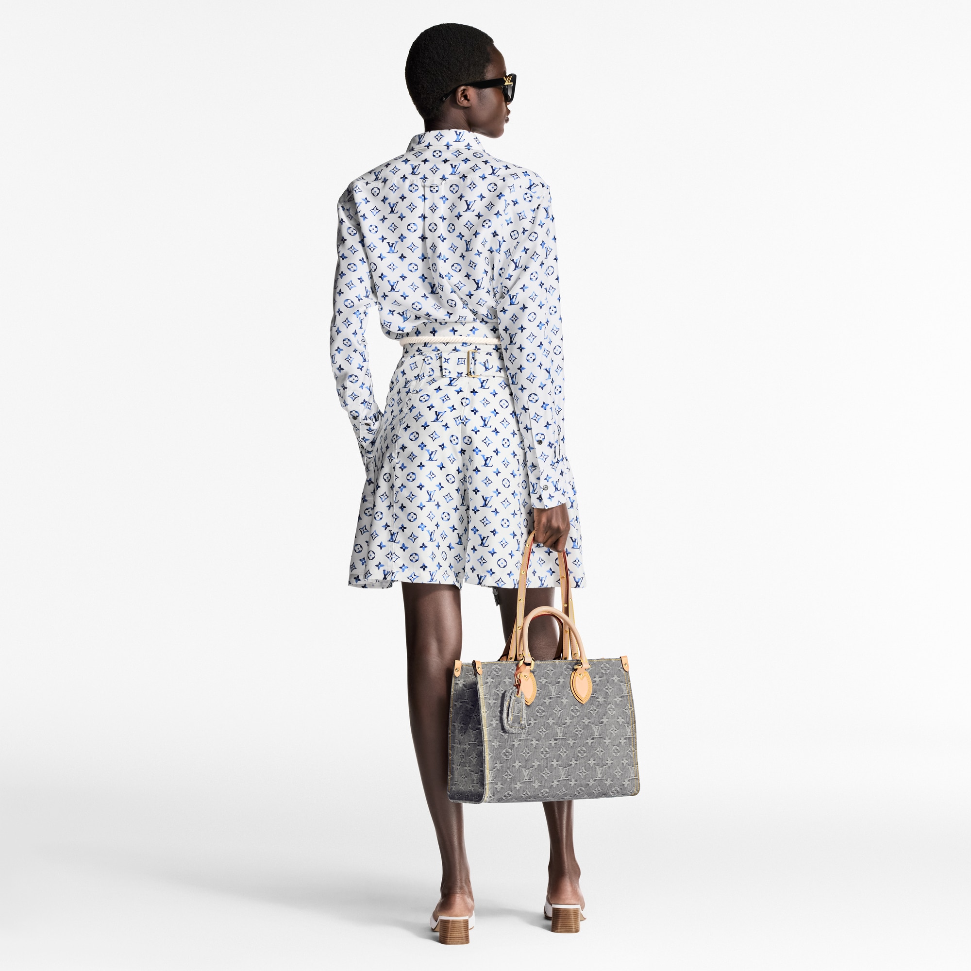 Aquarelle Monogram Belt Shorts  in Women