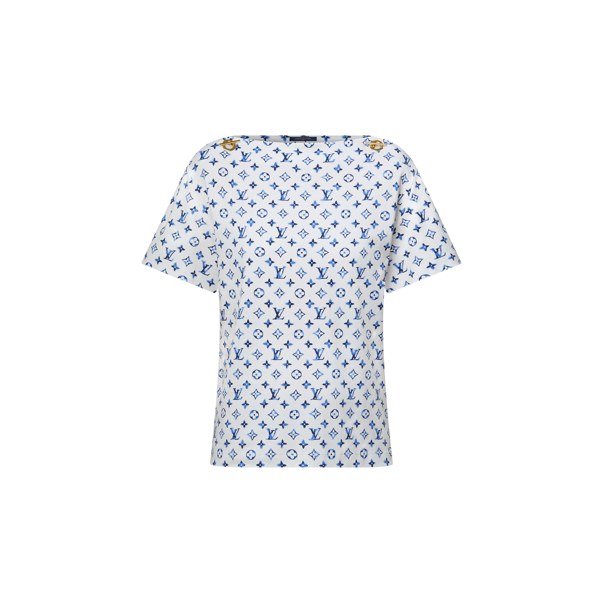 Aquarelle Monogram Eyelet T-Shirt    in Women