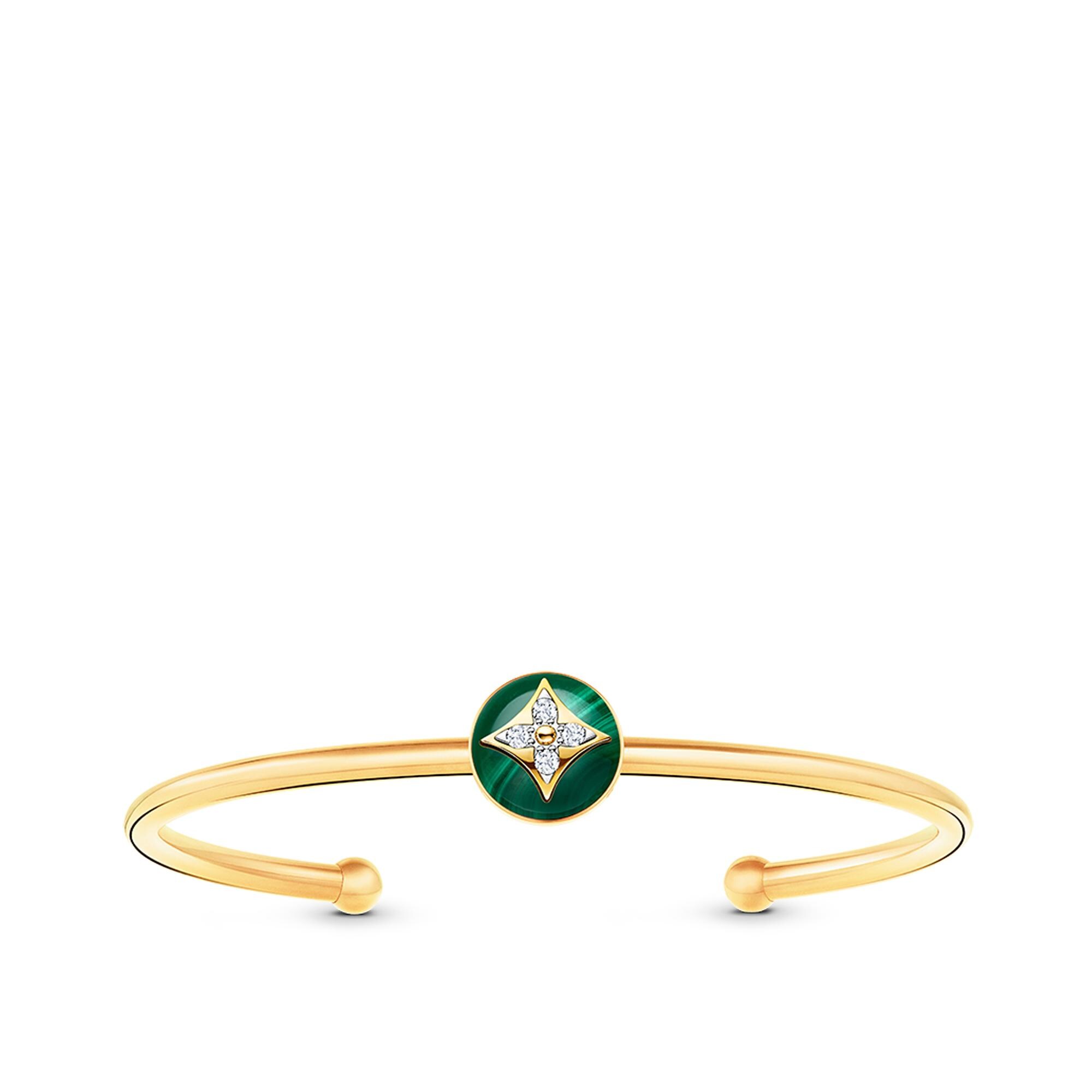 B Blossom Open Bangle, Yellow Gold 
