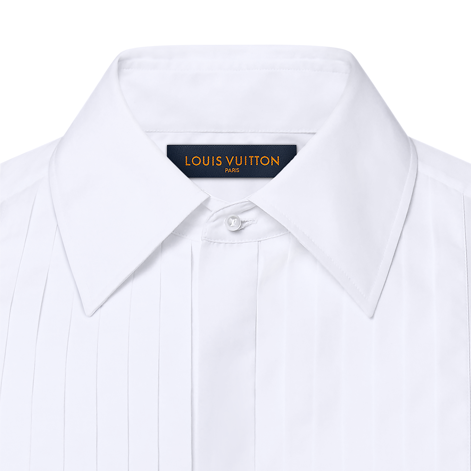 Bib-Front Cotton Evening Shirt  in Men