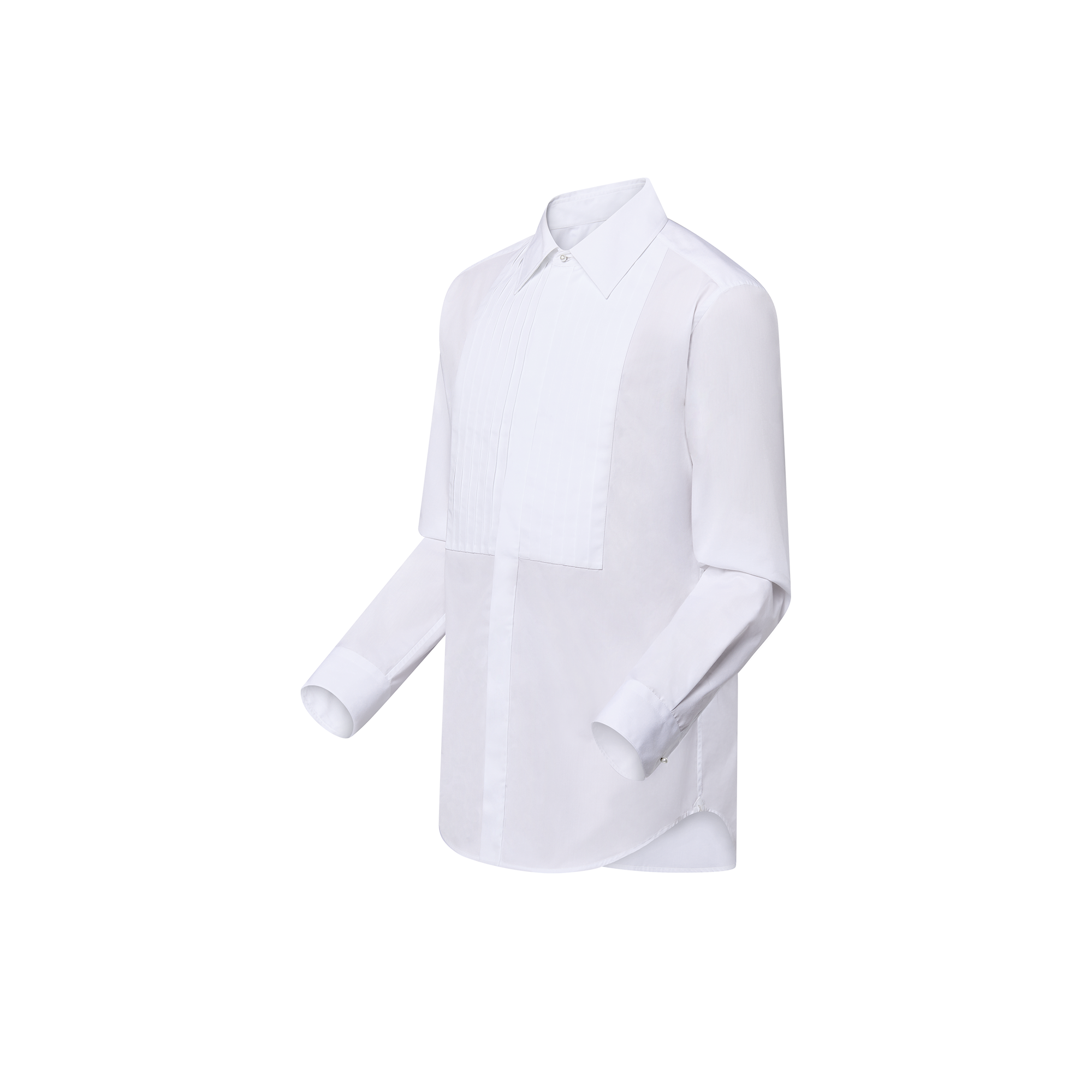 Bib-Front Cotton Evening Shirt  in Men