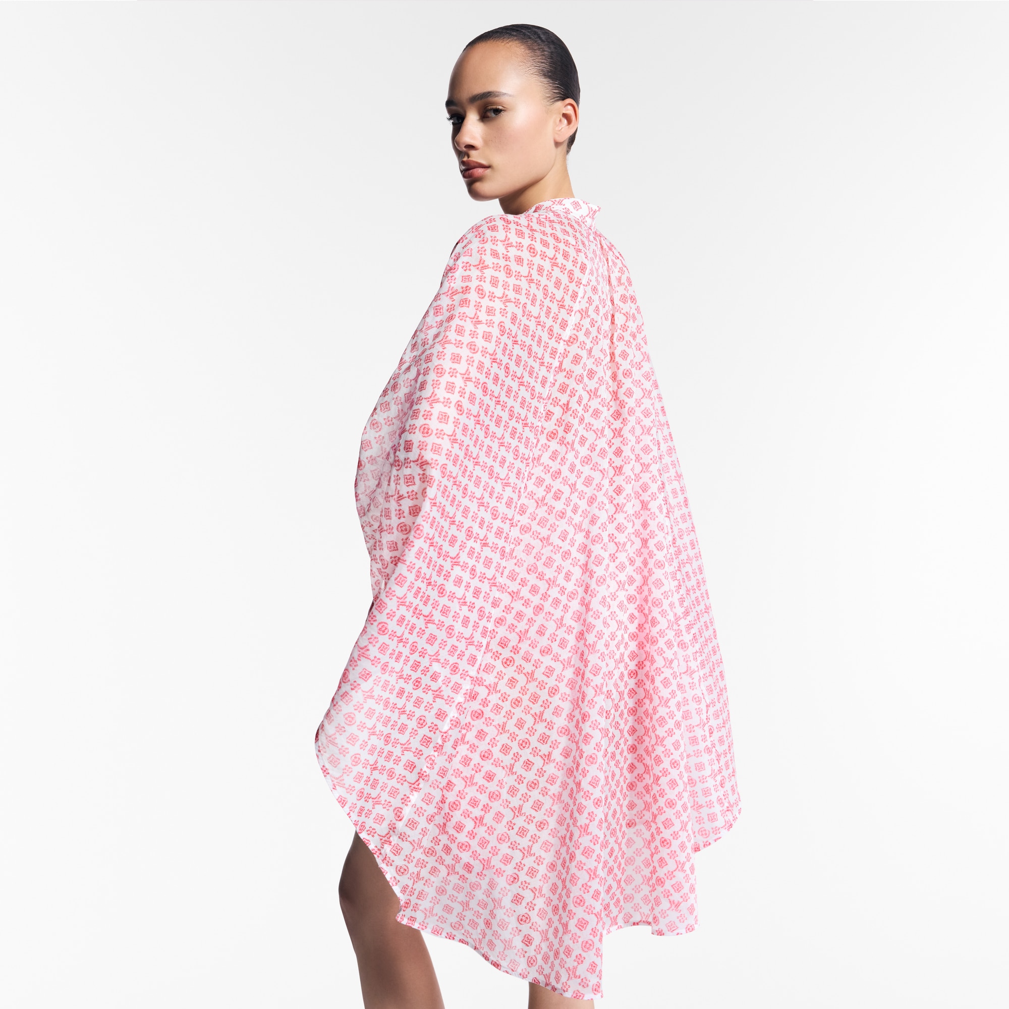 Blurry Monogram Batwing Dress  in Women