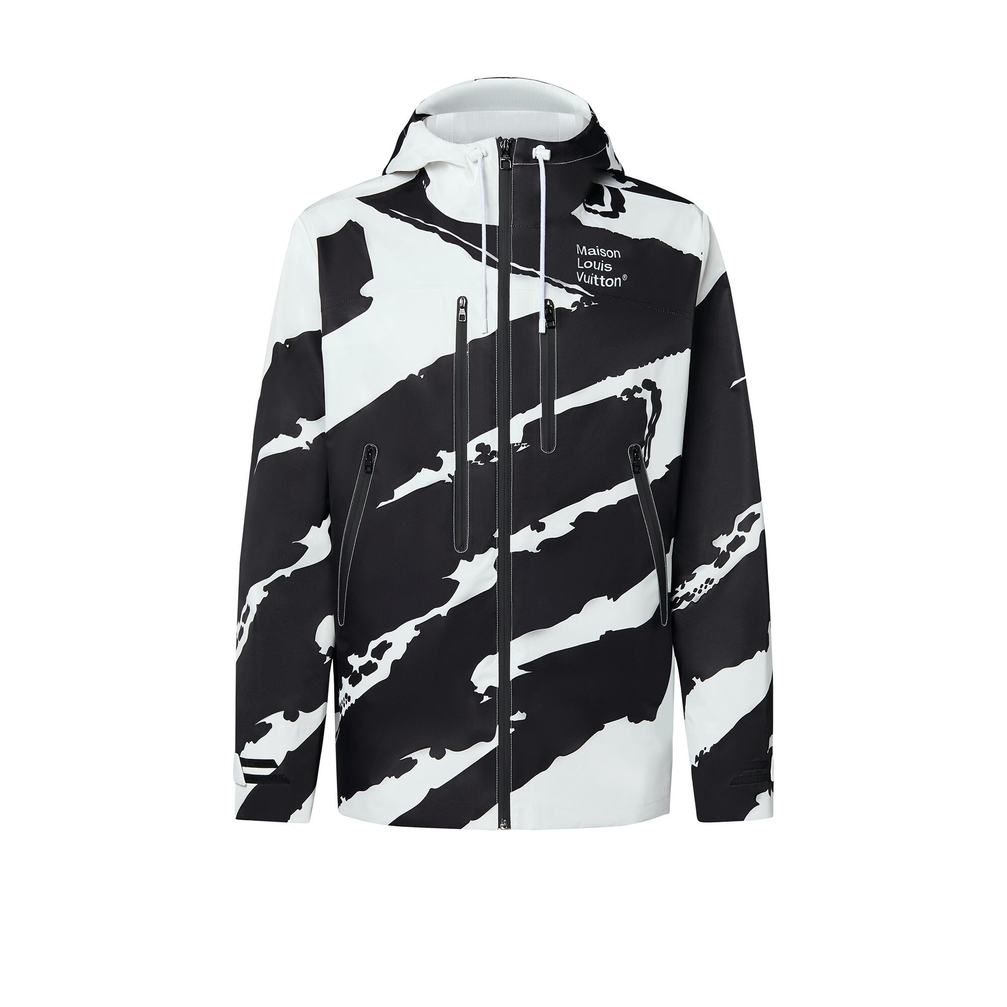 white graphic jacket