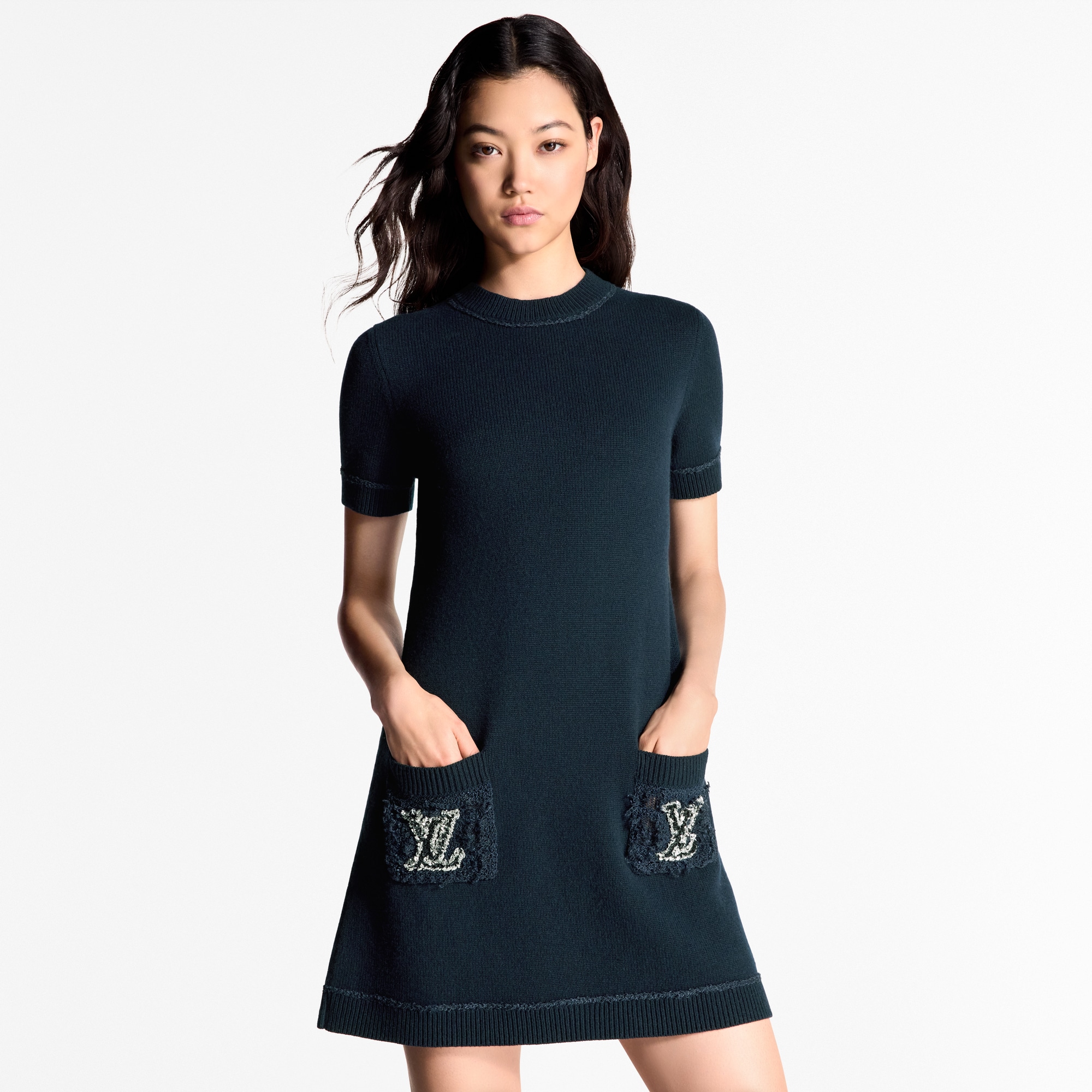 Bouclé Pocket Knit Dress  in Women