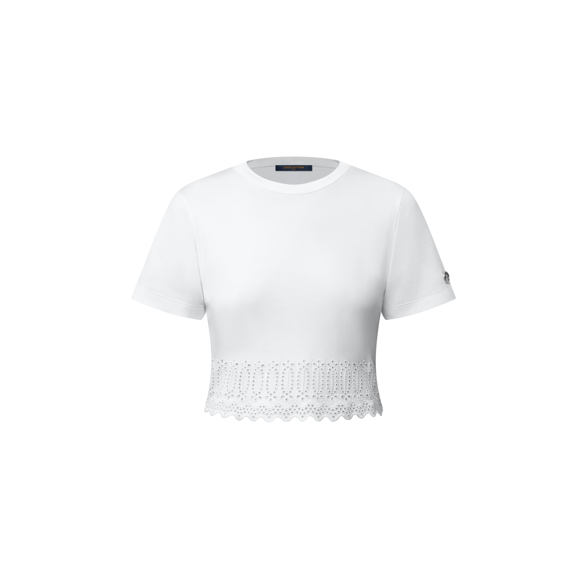 Broderie Trim Crop Top   in Women