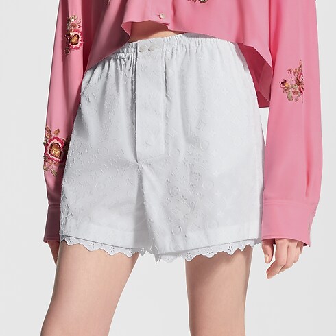 Broderie Trim Shorts in Women's Ready-to-Wear Skirts and Shorts collections by Louis Vuitton (Product zoom)