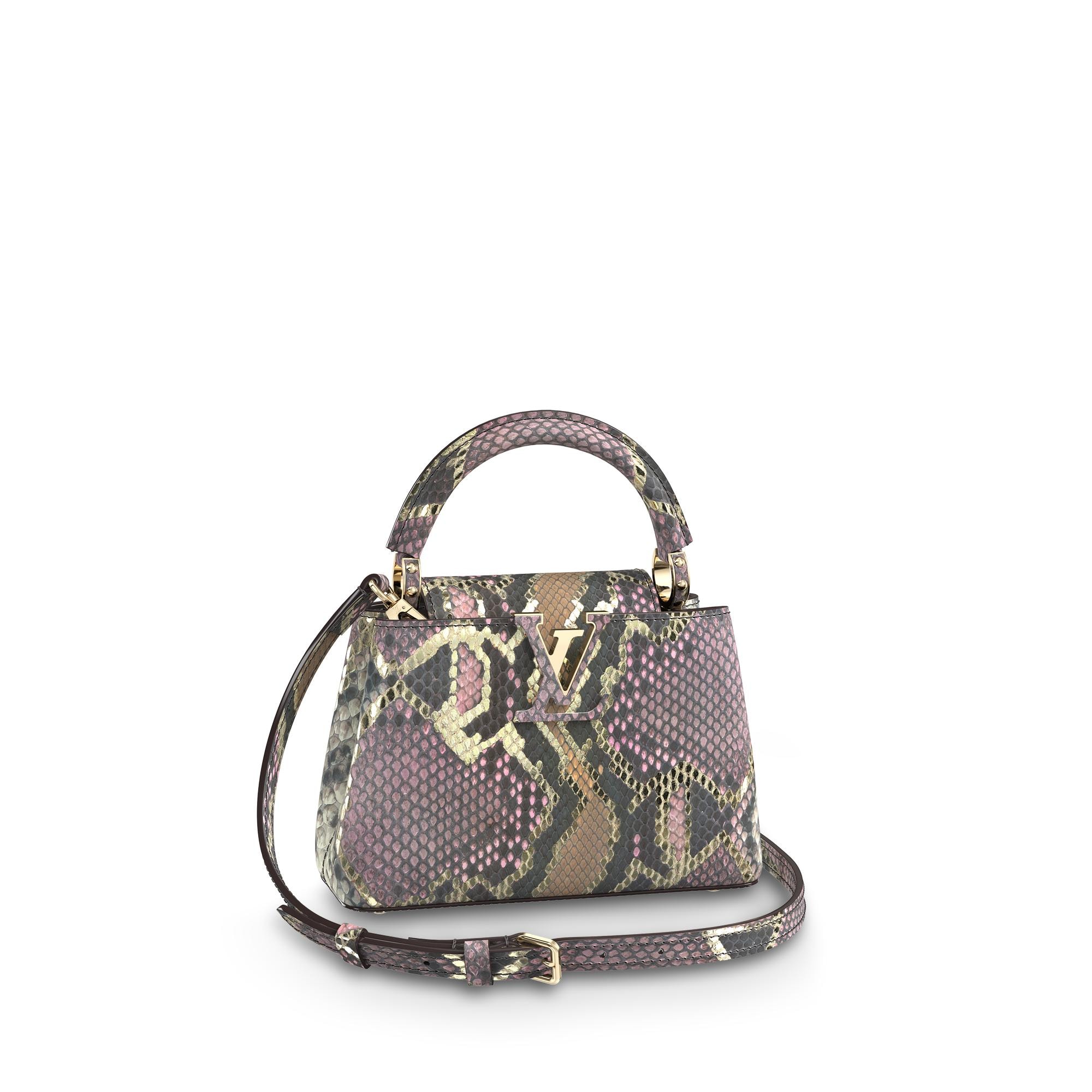 louis vuitton capucines mini python