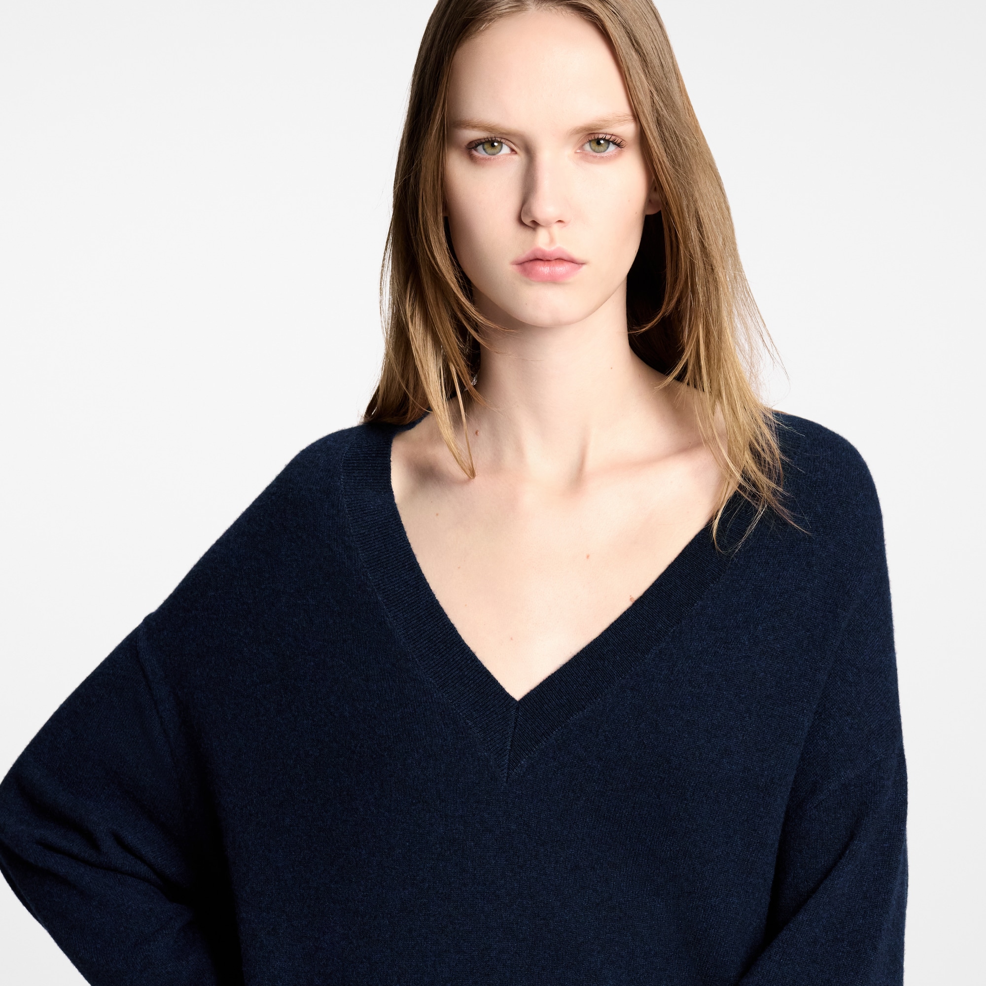 Cashmere Double Neck Pullover  in Women