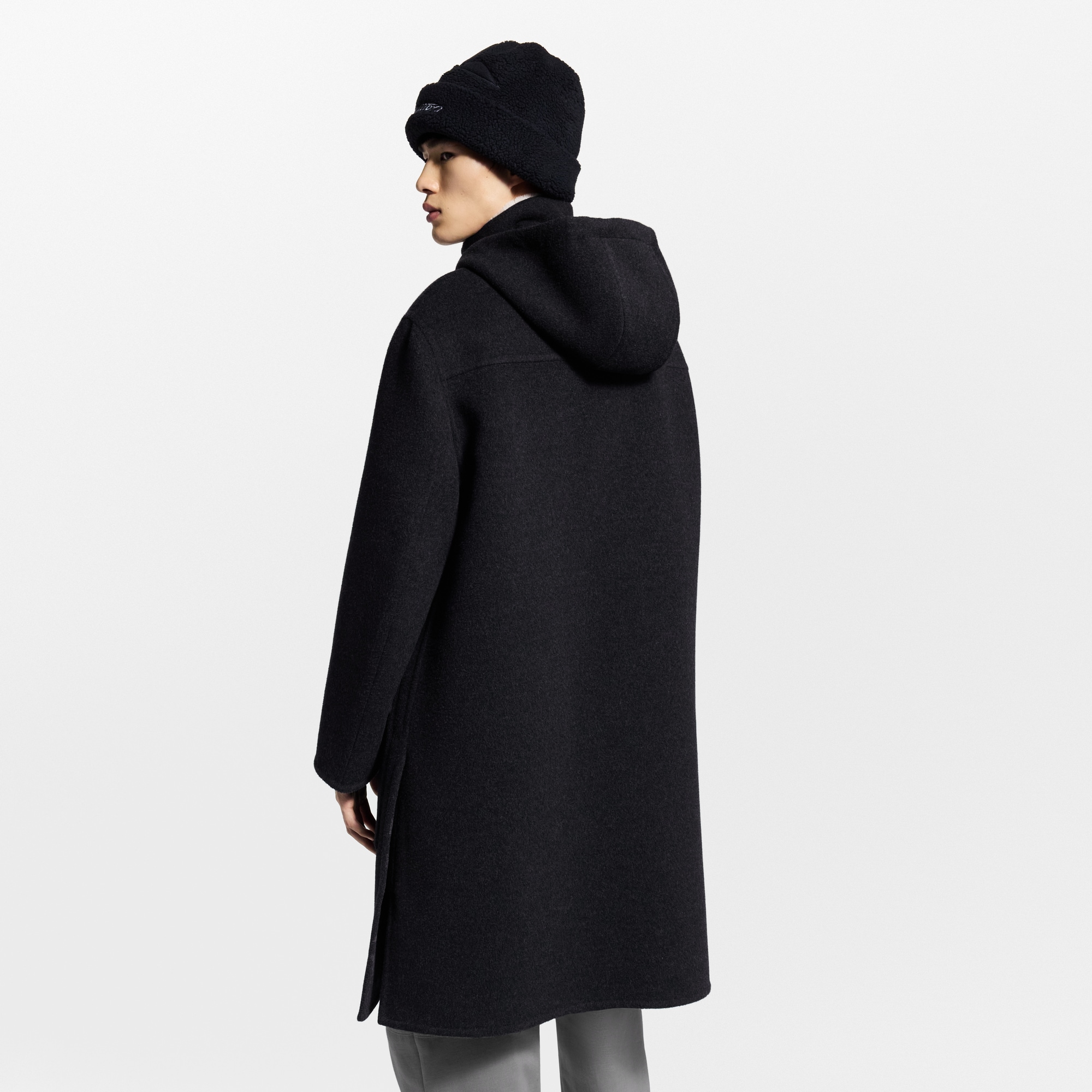 Cashmere-Silk Blend Double Face Coat  in Men