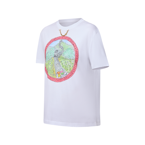 Cat Stamp T-Shirt in Women's Ready to Wear Tops collections by Louis Vuitton (Product zoom)