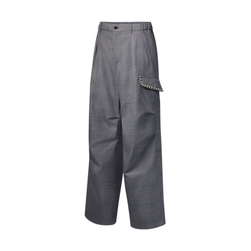 Check Embroidered Cargo Pants in Men's Ready to Wear Pants collections by Louis Vuitton (Product zoom)
