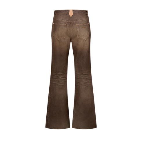 Coffee Indigo Denim Bootcut Pants in Men's Ready to Wear Denim collections by Louis Vuitton (Product zoom)