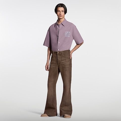 Coffee Indigo Denim Bootcut Pants in Men's Ready to Wear Denim collections by Louis Vuitton (Product zoom)