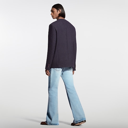 Collarless Bouclette Jacket in Men's Ready to Wear Blazers and Jackets collections by Louis Vuitton (Product zoom)