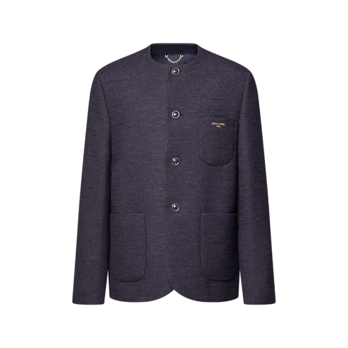 Collarless Bouclette Jacket in Men's Ready to Wear Blazers and Jackets collections by Louis Vuitton (Product zoom)