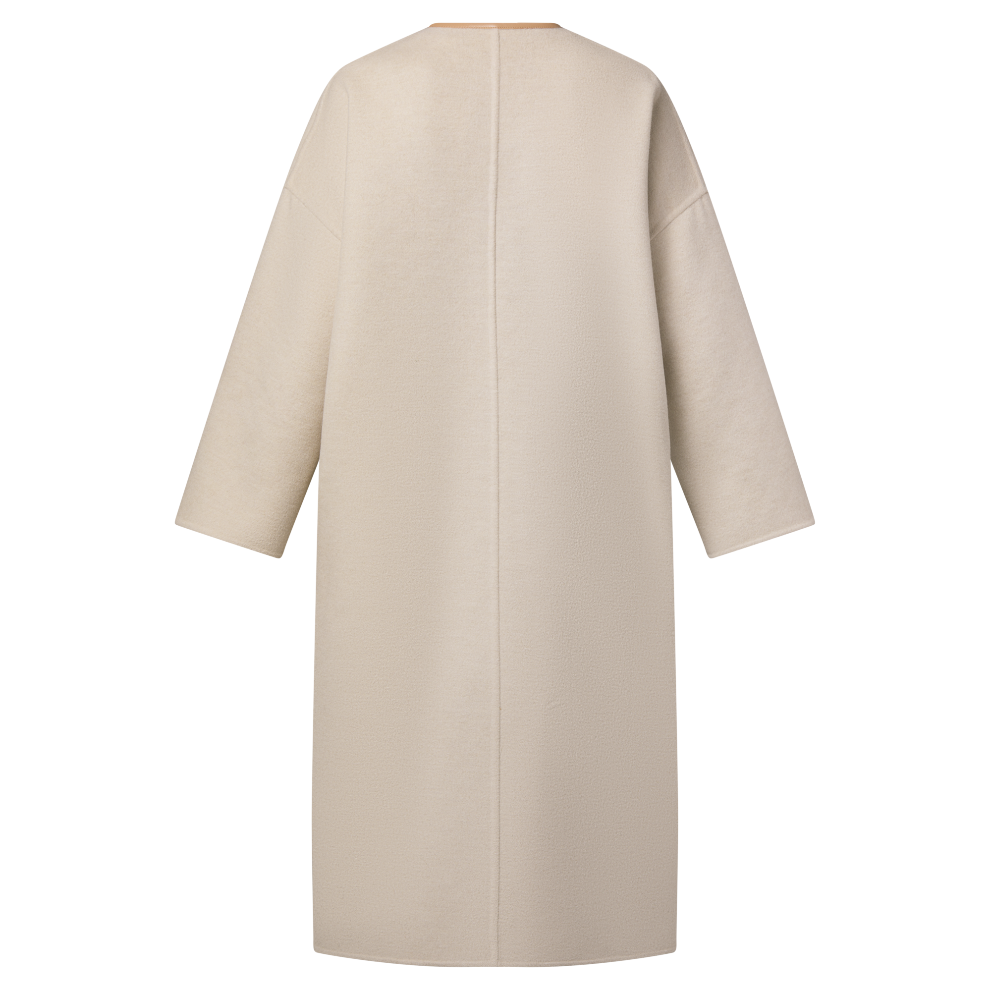 Collarless Double Face Coat  in Women