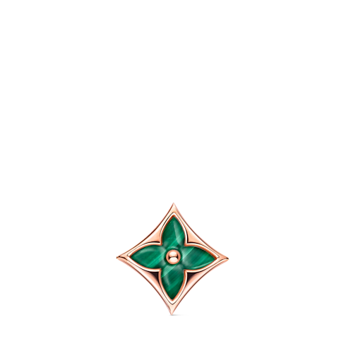 Color Blossom BB Sun Ear Stud, Pink Gold and Malachite - Per Unit in Jewelry's Categories All Fine Jewelry collections by Louis Vuitton