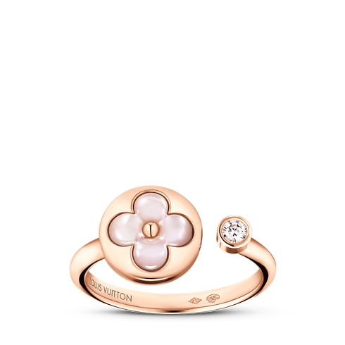 Color Blossom Mini Star Ring, Pink Gold and Diamonds in Jewelry's Categories Rings collections by Louis Vuitton