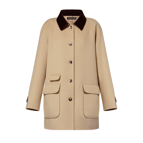 Contrast Collar Button-Up Coat in Women's Ready to Wear Coats and Jackets collections by Louis Vuitton (Product zoom)