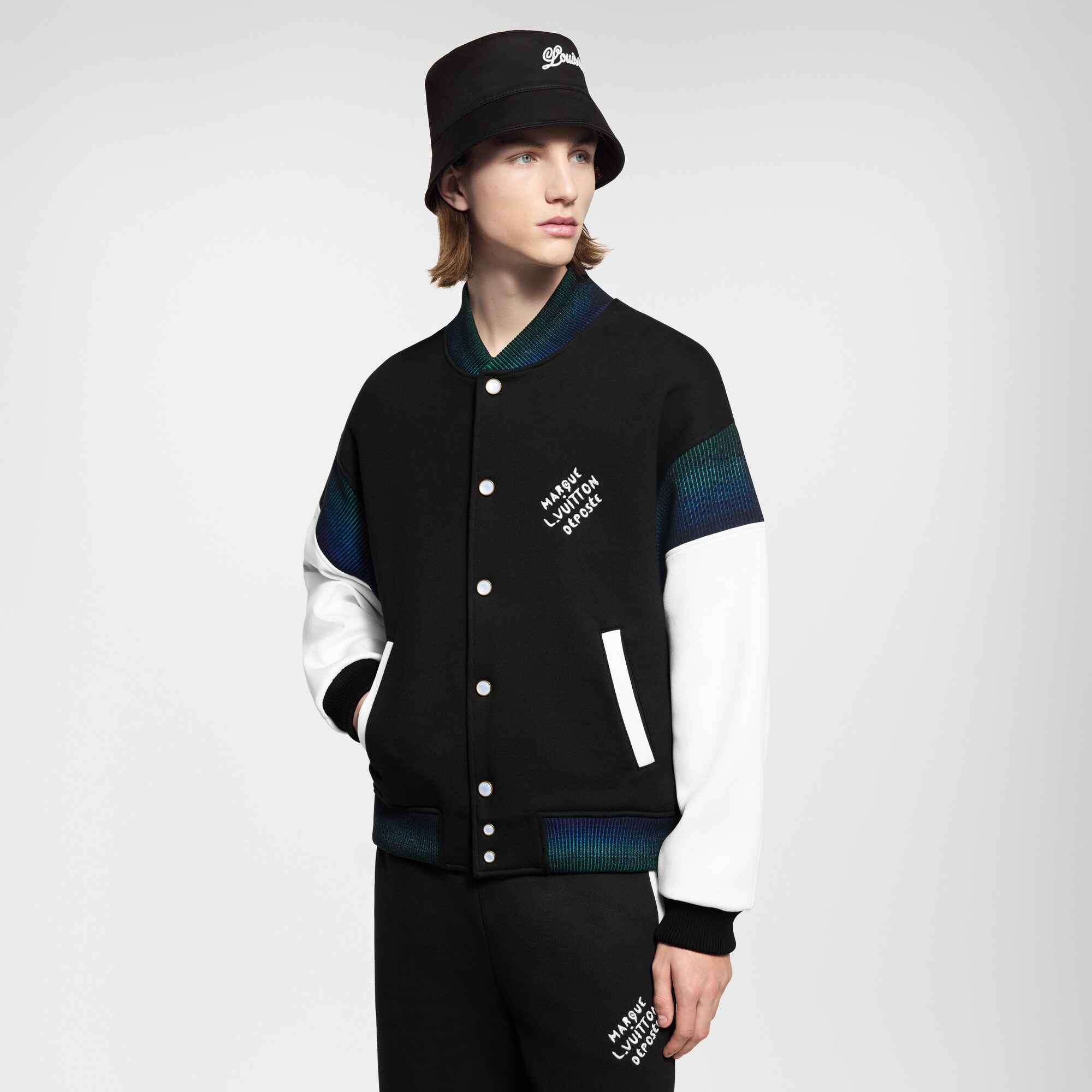 Cotton Jersey Varsity Blouson   in Men