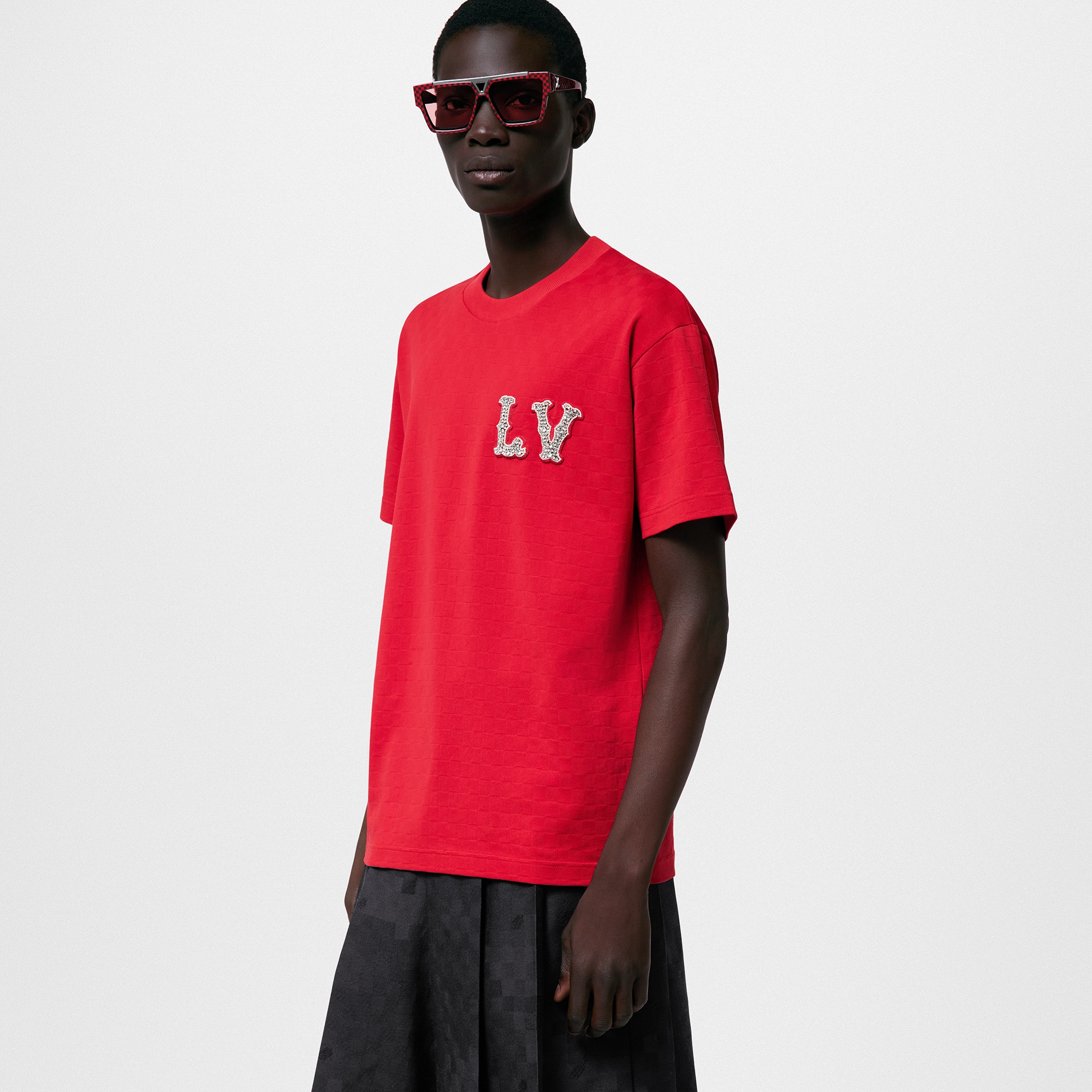 Cotton Pique T-Shirt With Embroidered LV Patch - Ready to Wear 