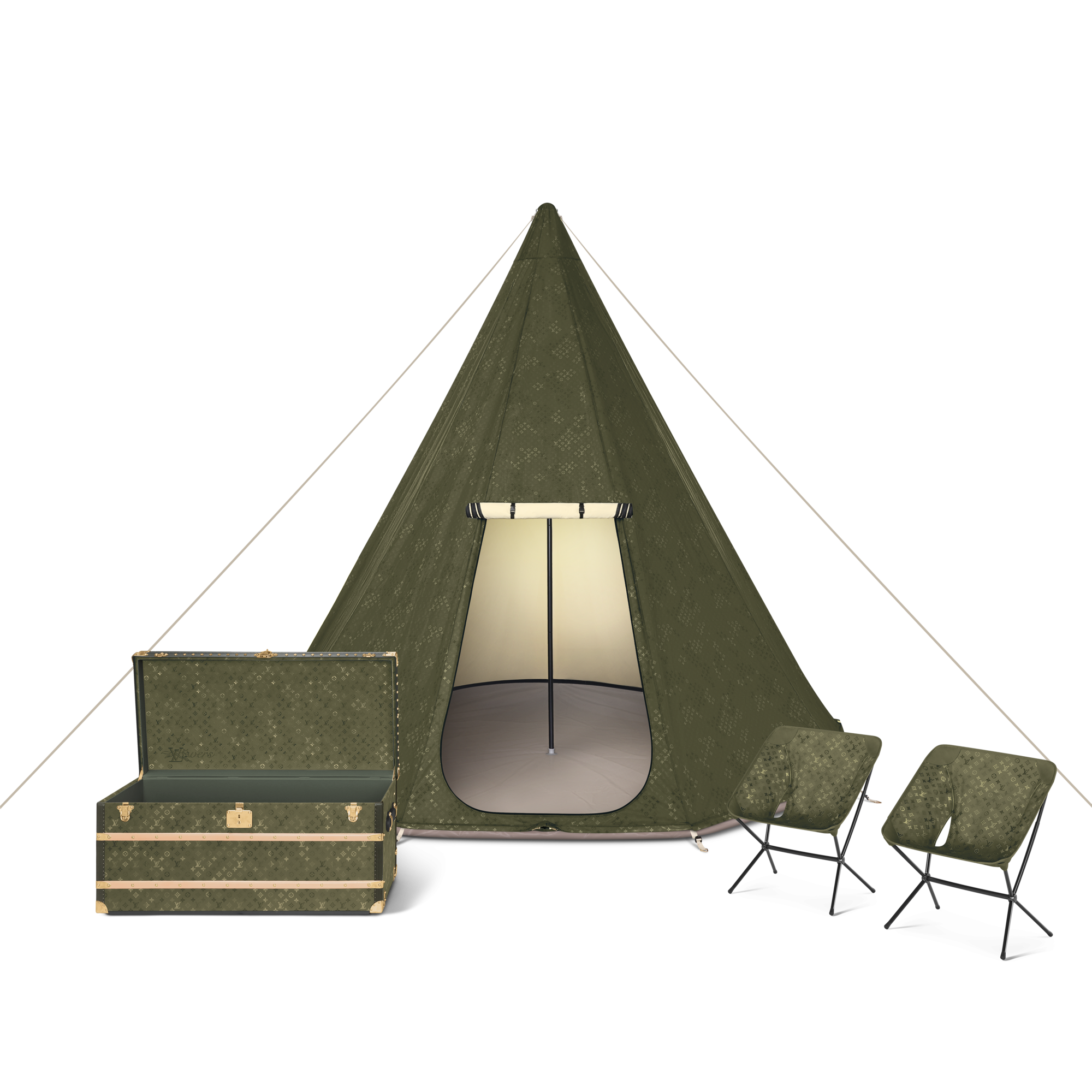 Courrier Lozine 110 Glamping Other Monogram Canvas in Trunks, Travel and Home